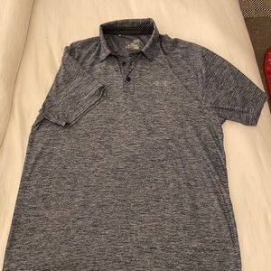A heather blue underarmour golf polo